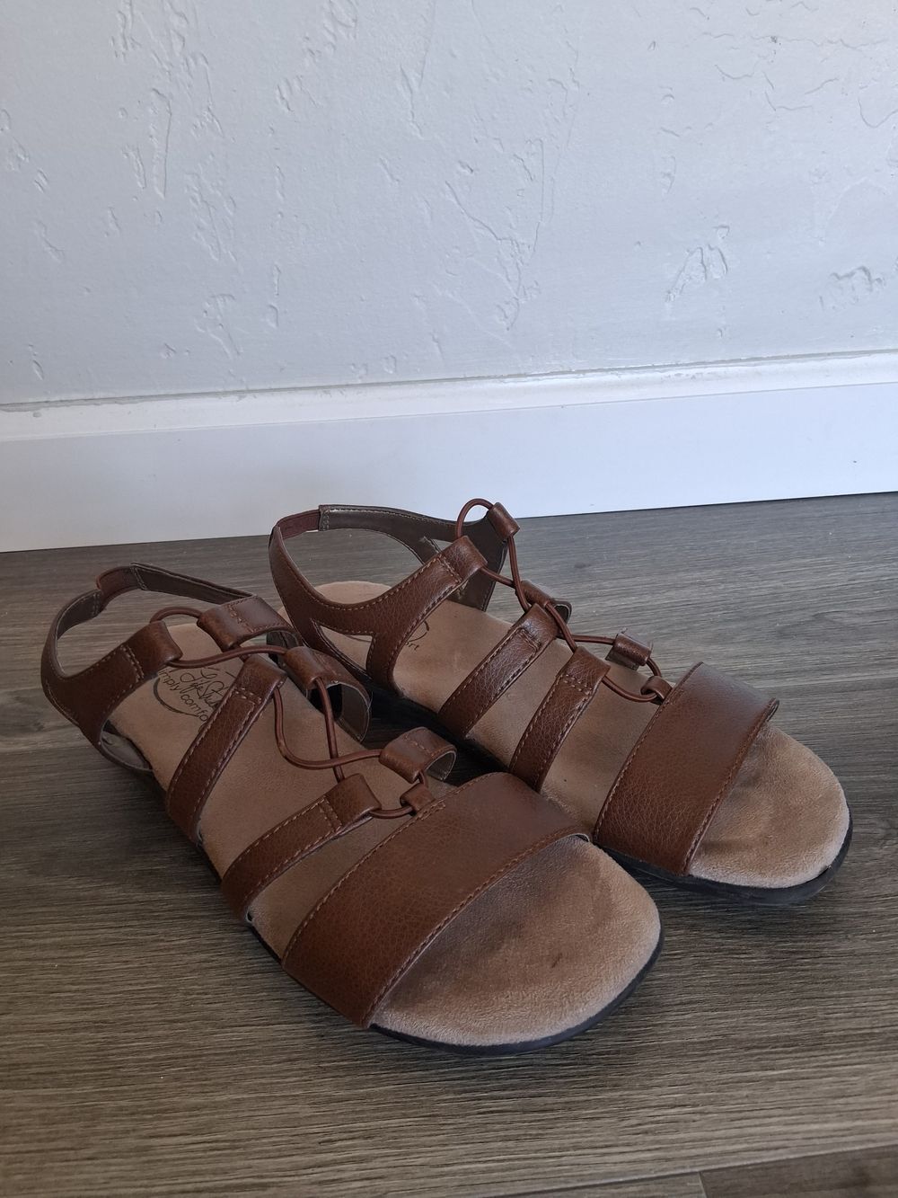 LifeStride Simply Comfort Eleanora Brown Gladiator Sandals Women's Sz 7M Comfort